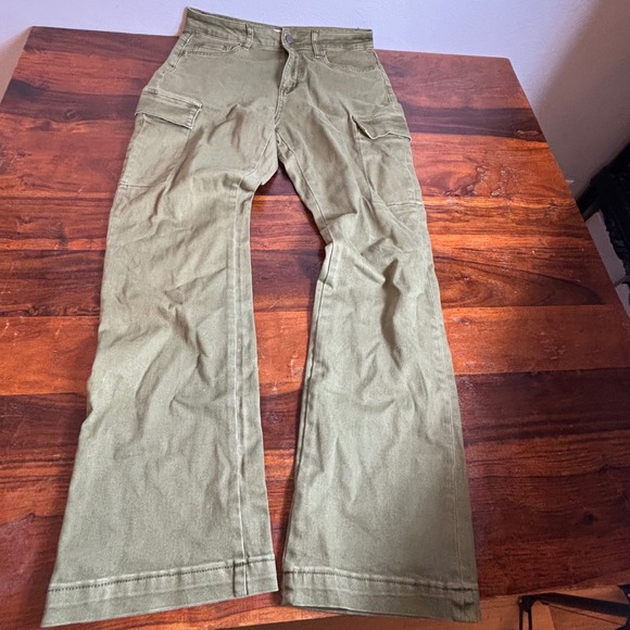 Vervet Blue Pants - Wide Leg Cargo - Vervet sz 30 - Olive Green
